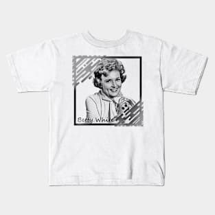 Betty White in Black & White Frame Concept Kids T-Shirt